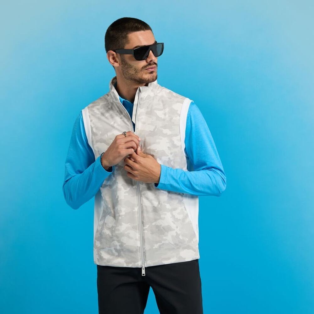 G/FORE THE MAVERICK HYBRID STRETCH VEST White/Gray Size XL 0553